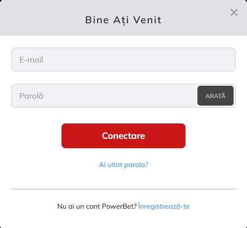Powerbet Casino conectare cont jucator existent