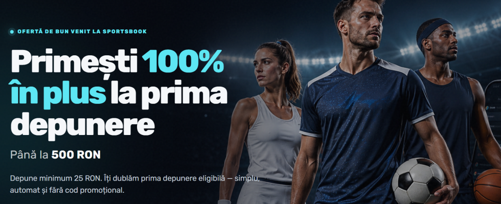 Prima Casino bonus de bun venit sport - până la 500 RON
