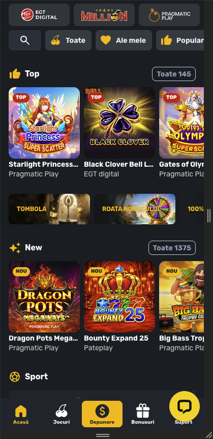 Prima Casino pe mobil