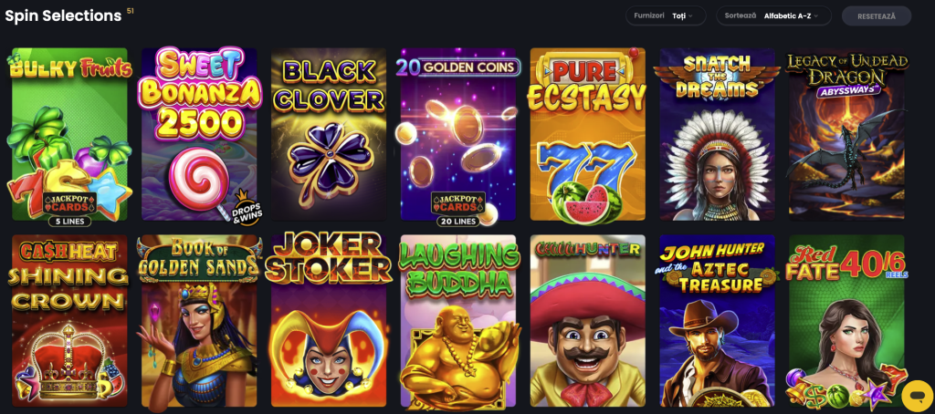 Sloturi disponibile la Spin Casino
