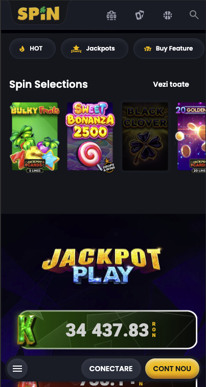 Spin Casino pe mobil