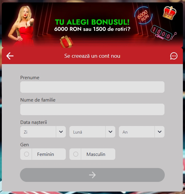 Vivabet Casino creare cont inregistrare membru nou formular
