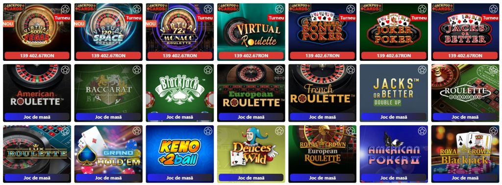 Vivabet Casino jocuri de masa online