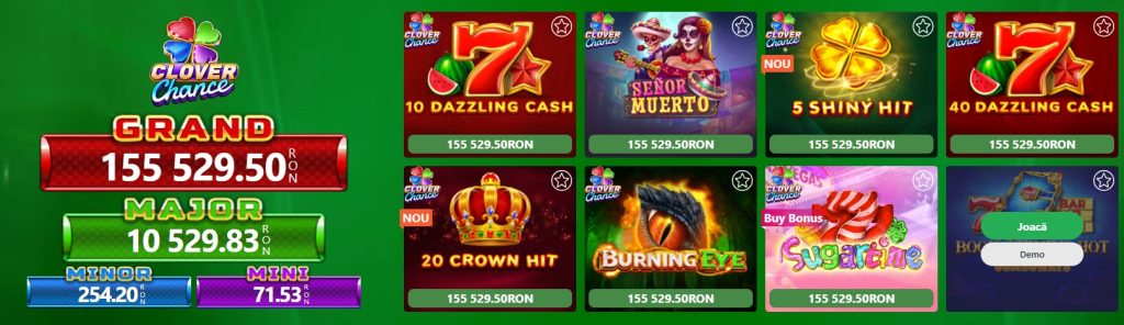 Vivabet Casino pacanele jackpots clover chance video slots online