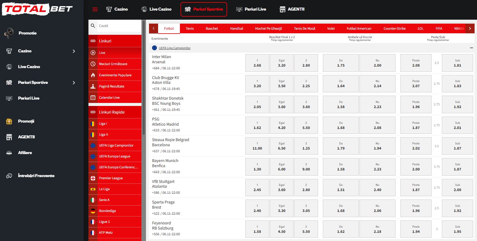 Oferta de pariuri sportive TotalBET - superpont.com