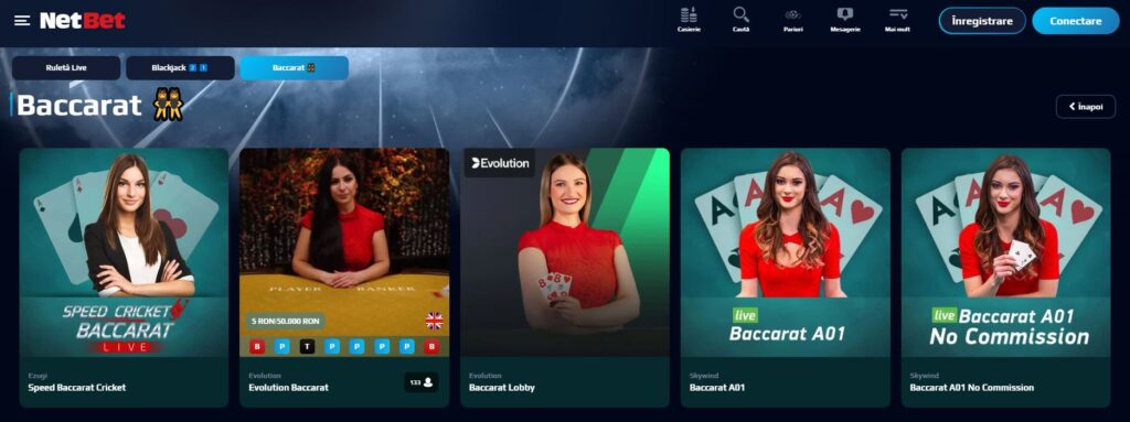 Baccarat Live pe NetBet Casino - superpont.com