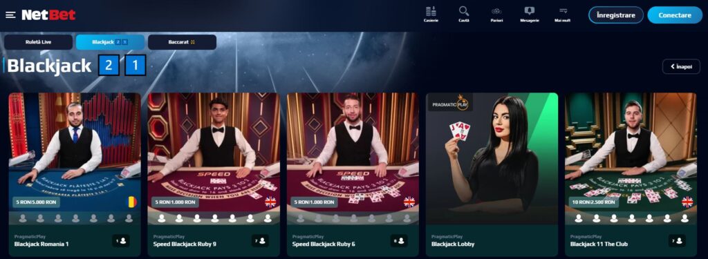Blackjack Live pe NetBet - Superpont.com