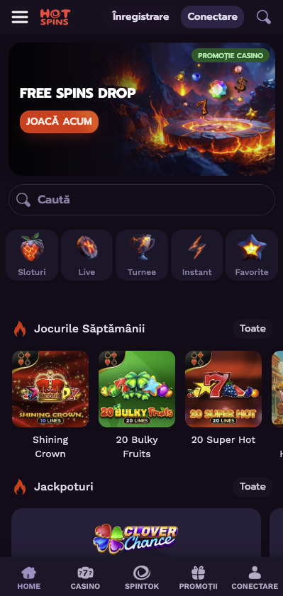 Hot Spins pe mobil
