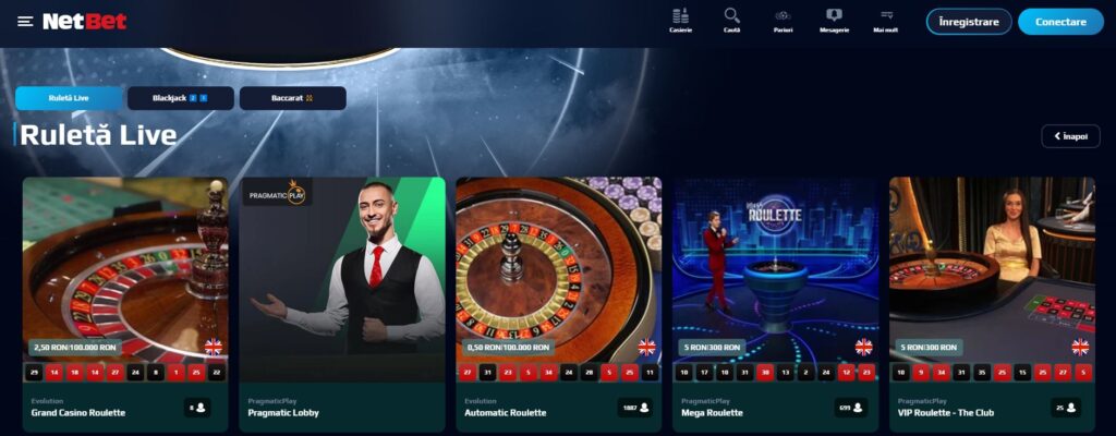 NetBet ruletă LIVE - superpont.com