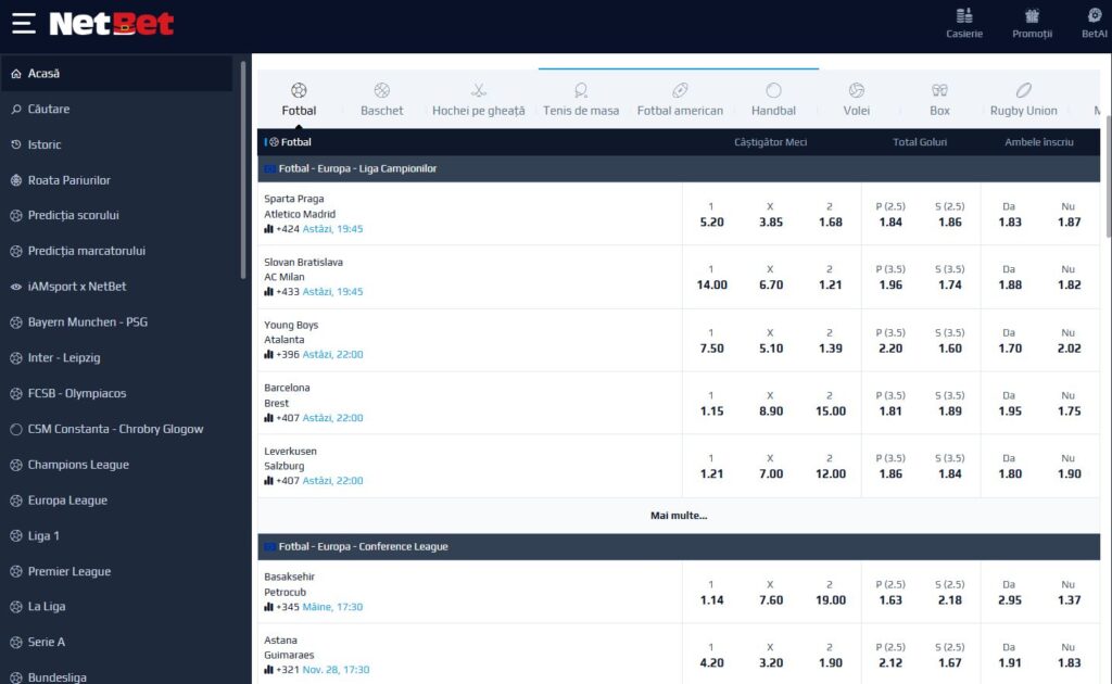 Oferta de pariuri sportive la NetBet - superpont.com