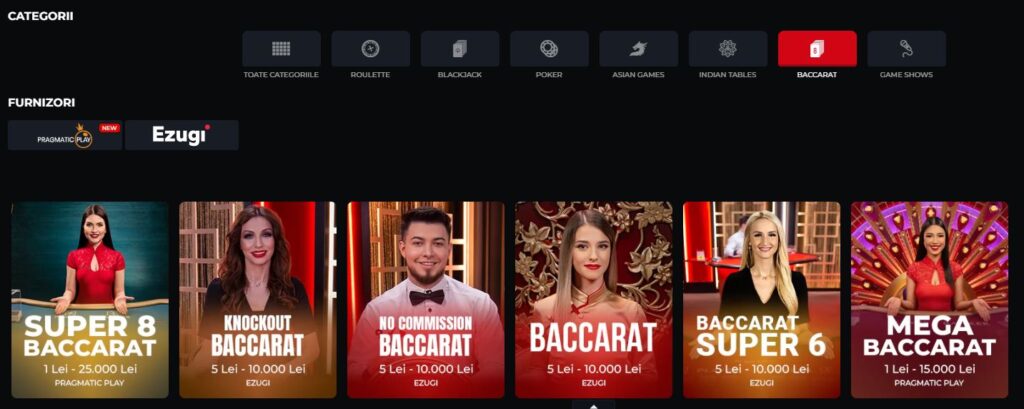 Baccarat LIVE pe Las Vegas Casino - superpont.com