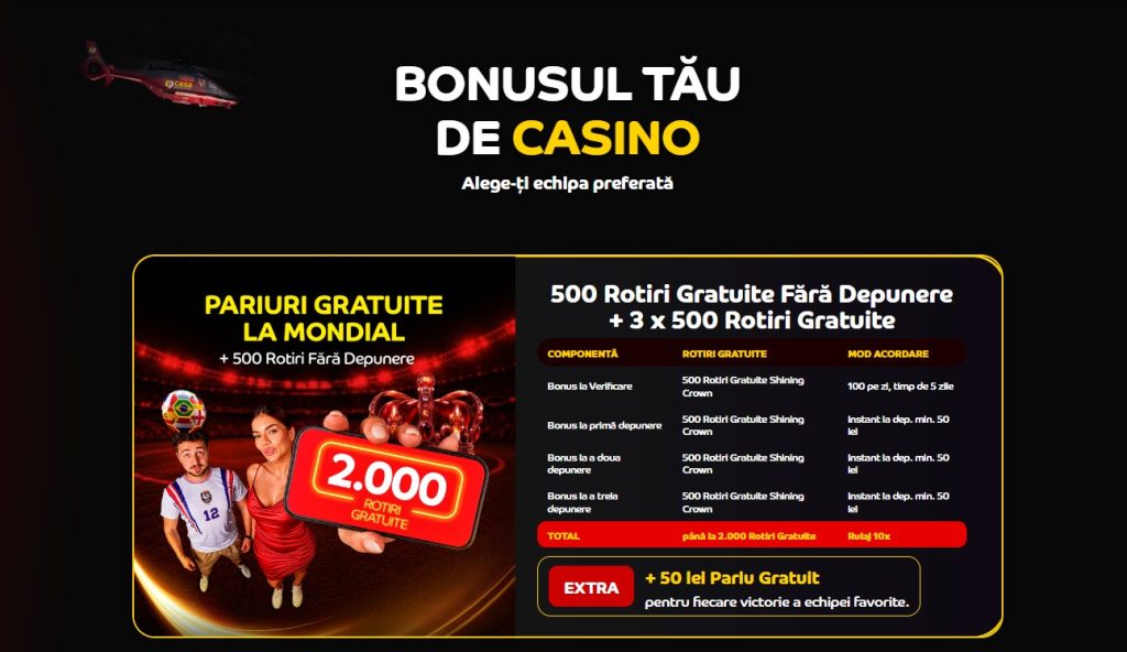 Casa pariurilor bonus 500 rotiri gratuite