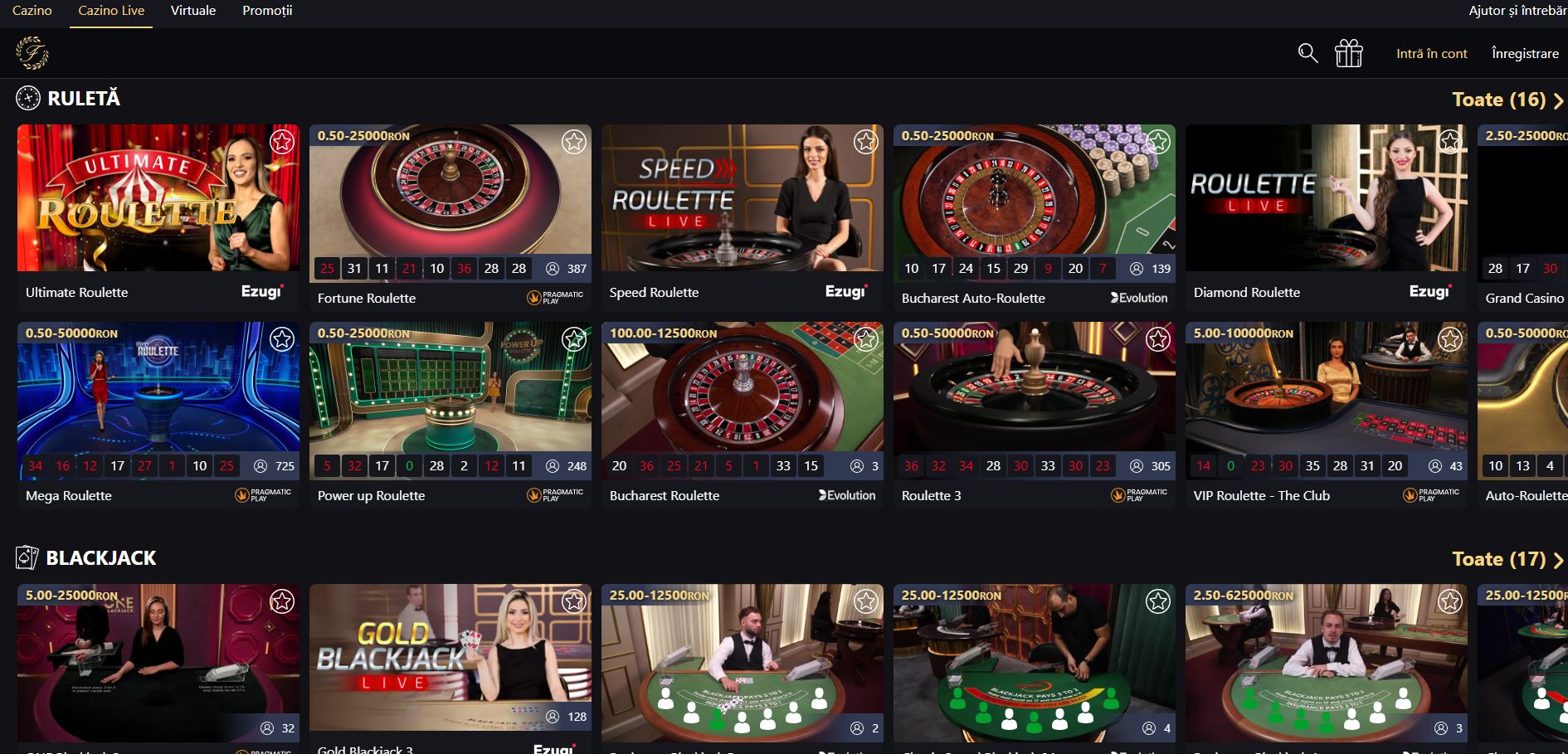 Fortuna Palace Live Casino