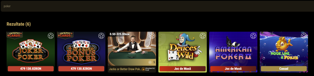 Poker disponibil la One Casino