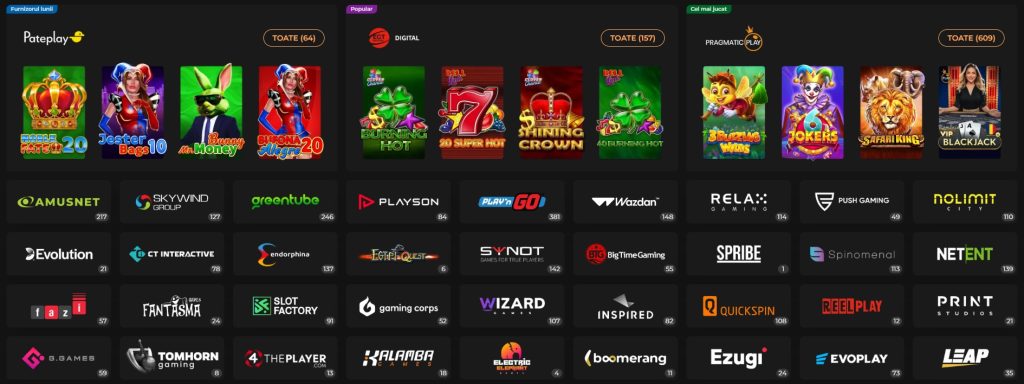 Princess Casino furnizori jocuri pacanele provideri slots