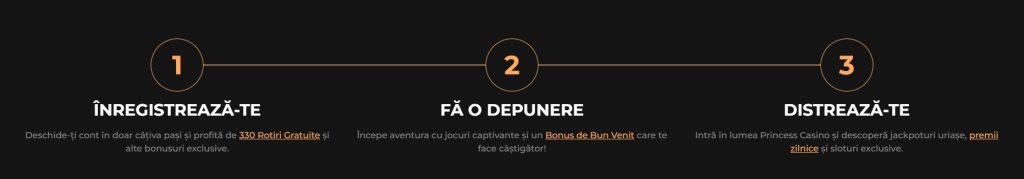 Princess Casino inregistrare creare cont pasi deschidere cont