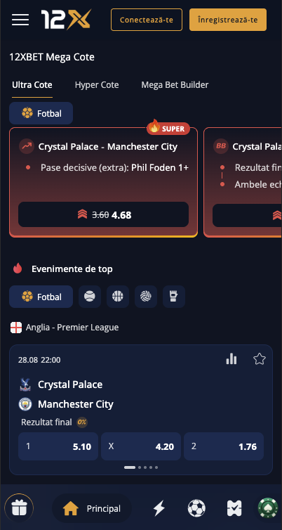 12XBET Casino pe mobil