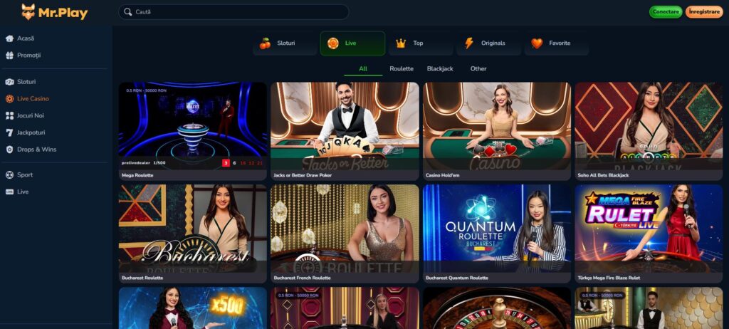 Mr Play LIVE Casino