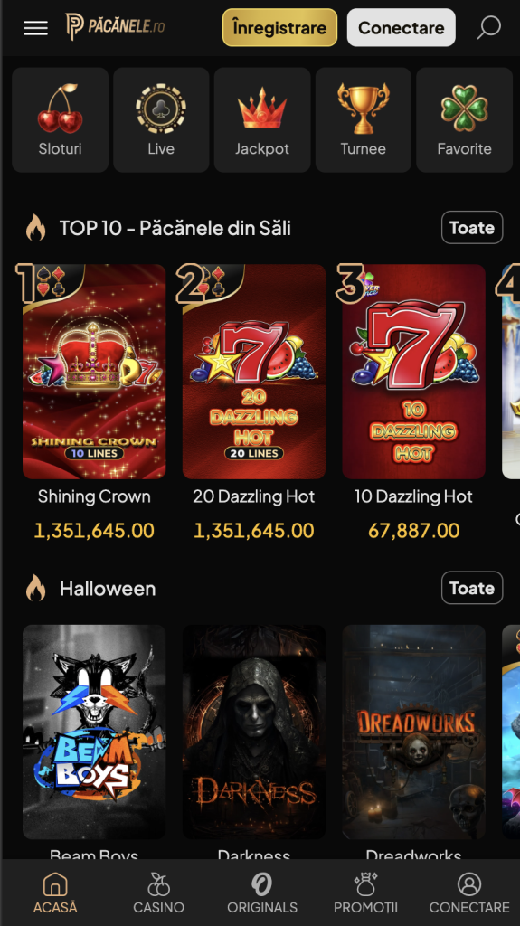 Pacanele.ro pe mobil