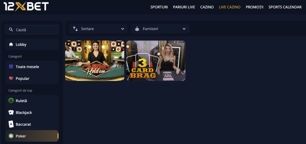 Poker 12XBET Casino