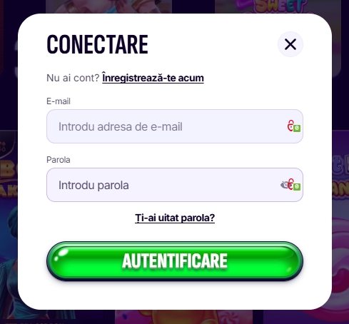 Swiper Casino conectare pop up login