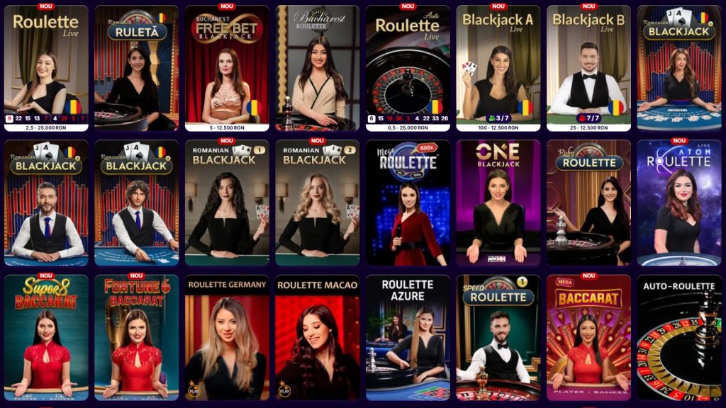 Swiper Casino jocuri de masa LIVE
