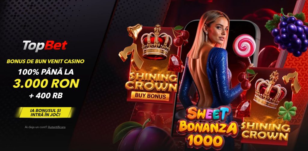 Bonus topbet 3000 RON si 400 rotiri