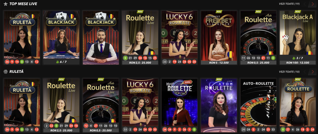 Jocuri live la Topbet Casino