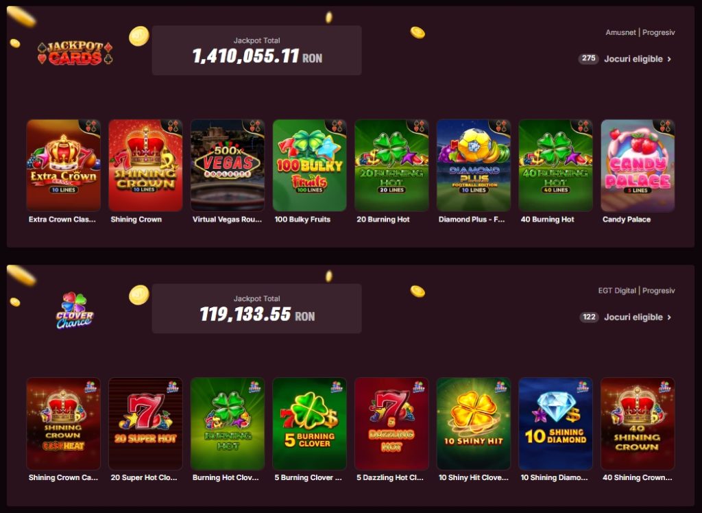 Napoleon Casino categorii jackpot 1
