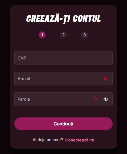 Napoleon Casino creare cont jucator nou inregistrare