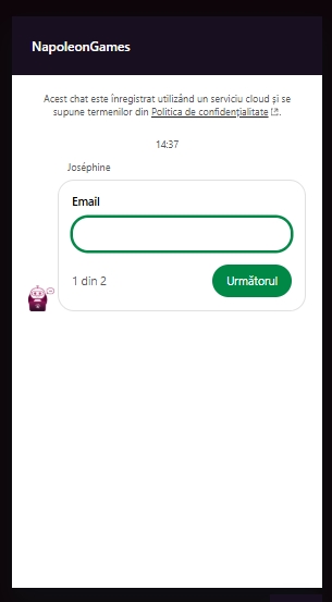 Napoleon Casino metode contact serviciu relatii clienti LIVE chat