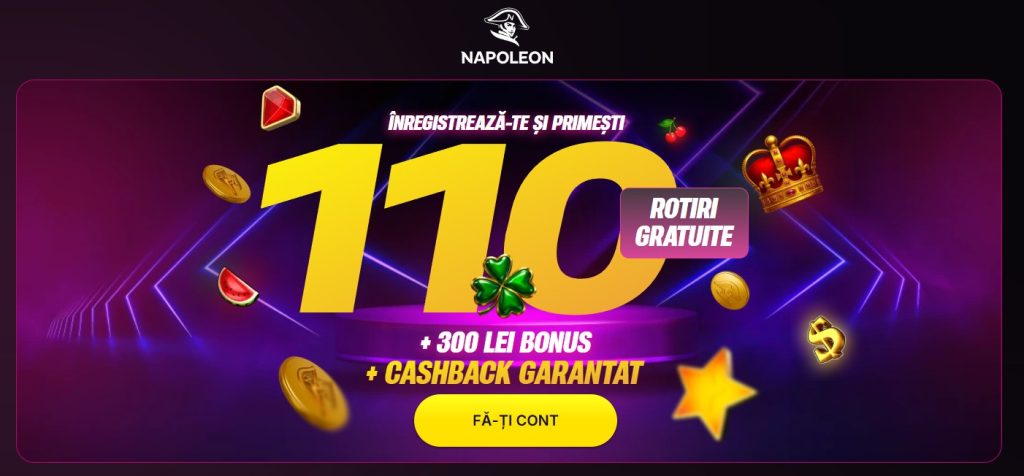 Napoleon bonus fara depunere 110 rotiri gratuite