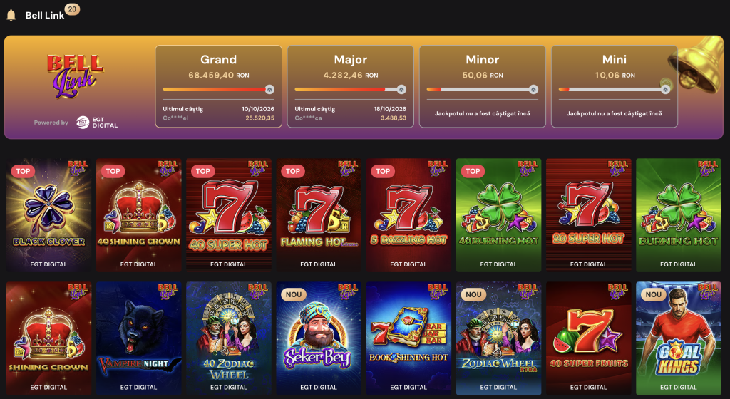Bell Link Jackpot la Bilion Casino