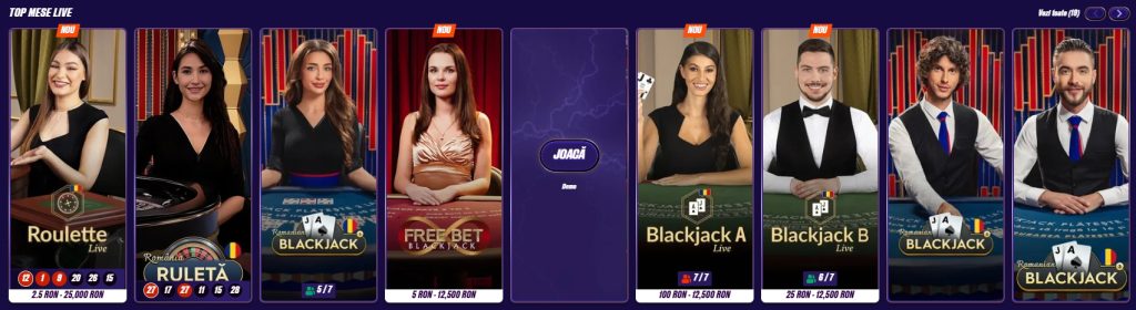 Zinx jocuri de masa table games TOP optiuni