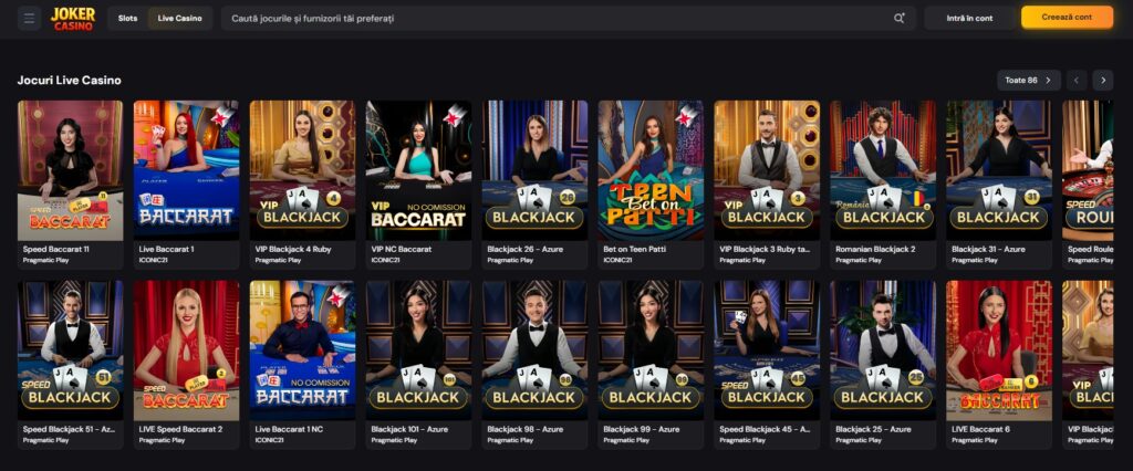 Live Casino Joker Casino