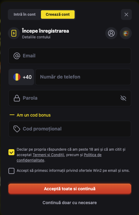 Cum imi deschid cont la Win2