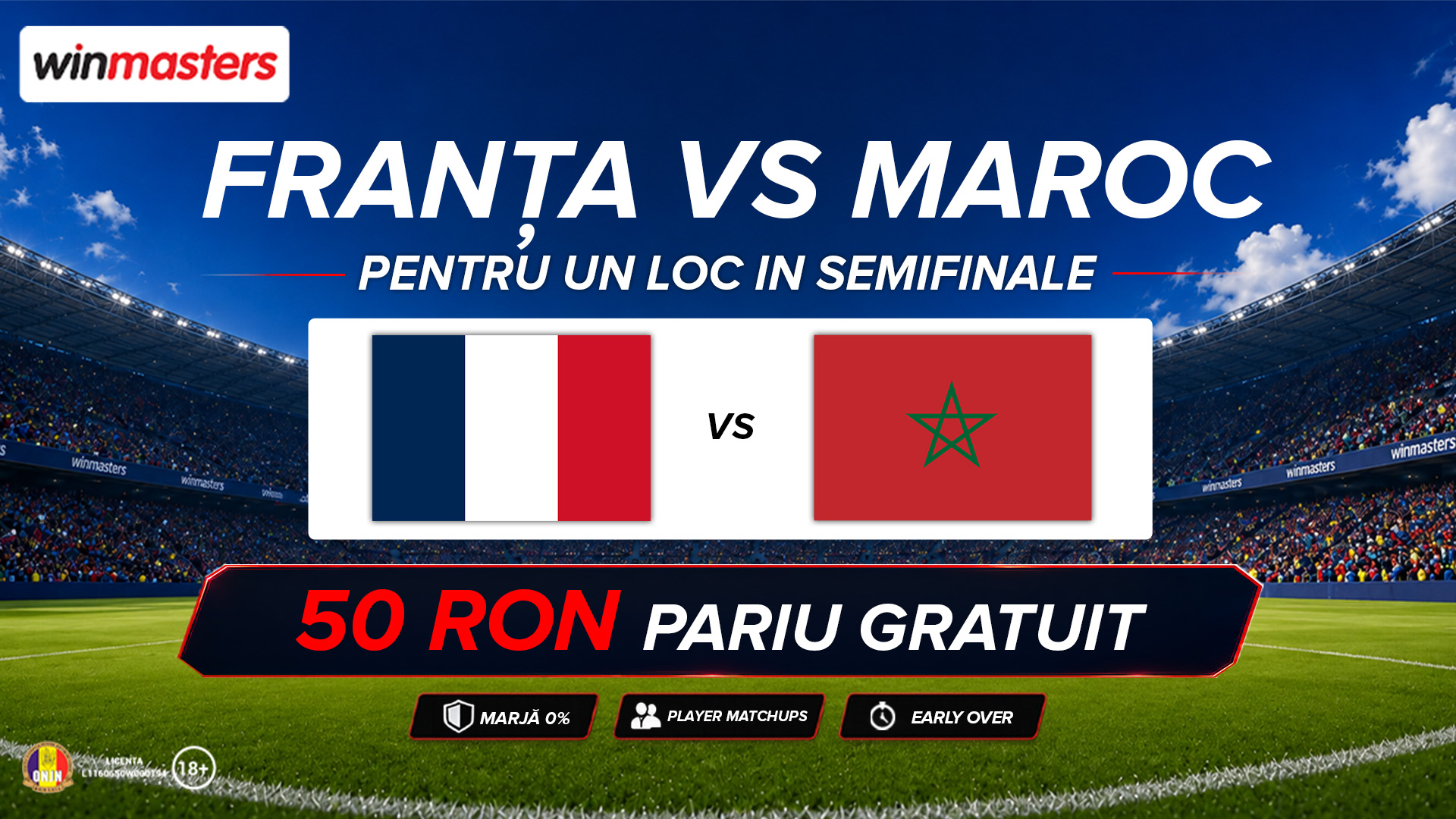 Franța și Maroc se luptă pentru un loc în semifinalele Cupei Mondiale de Fotbal