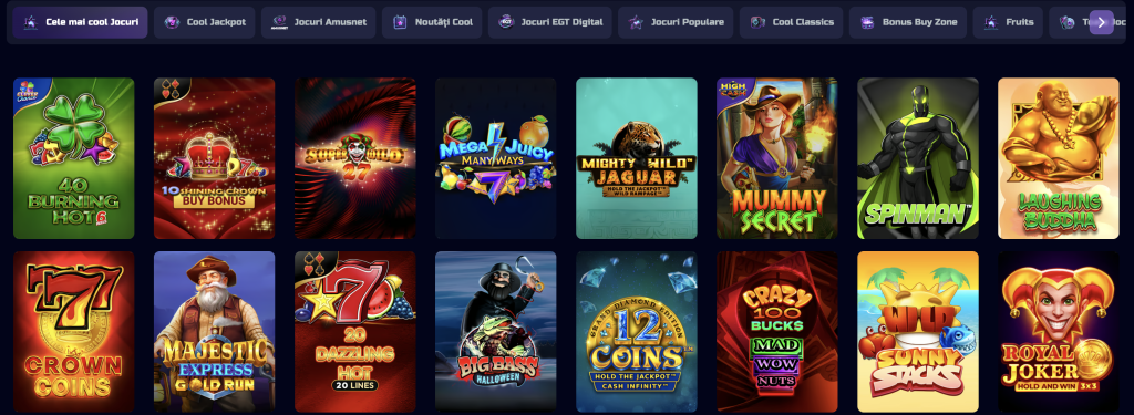 Top sloturi cool la Cool Casino