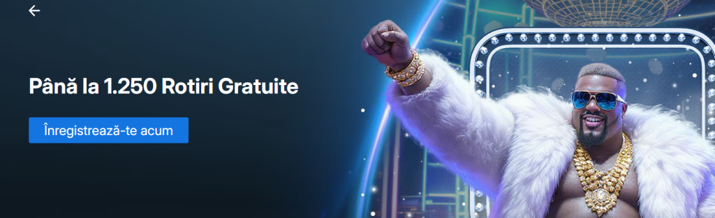 Ultrabet bonus de bun venit - pana la 1250 rotiri gratuite