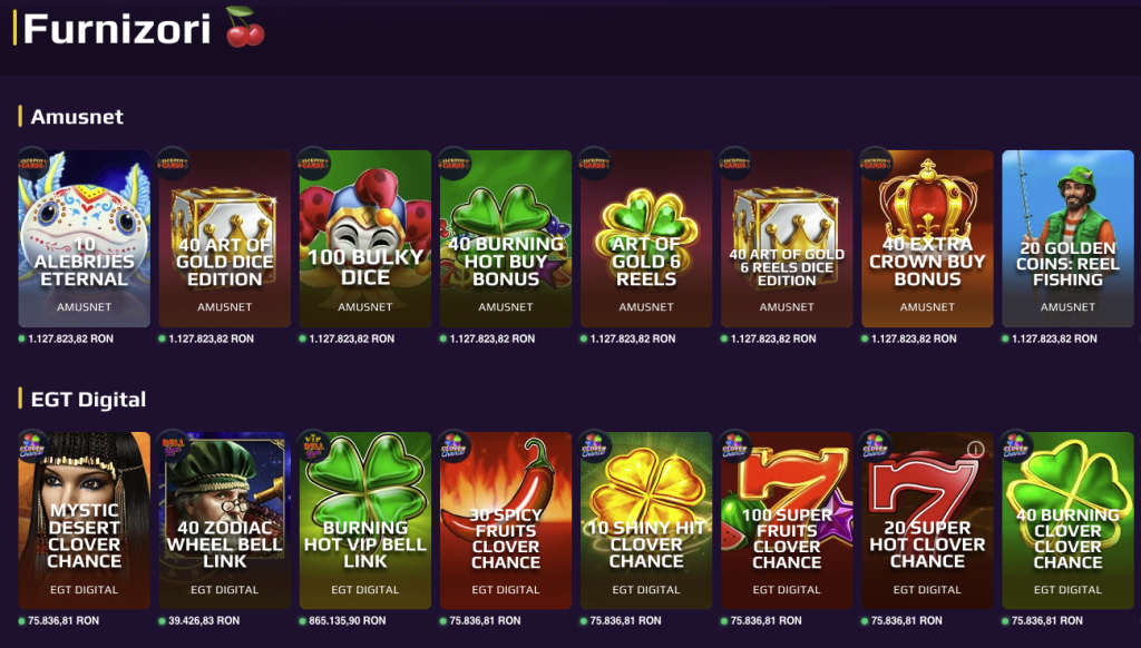 Furnizori Casino Royale