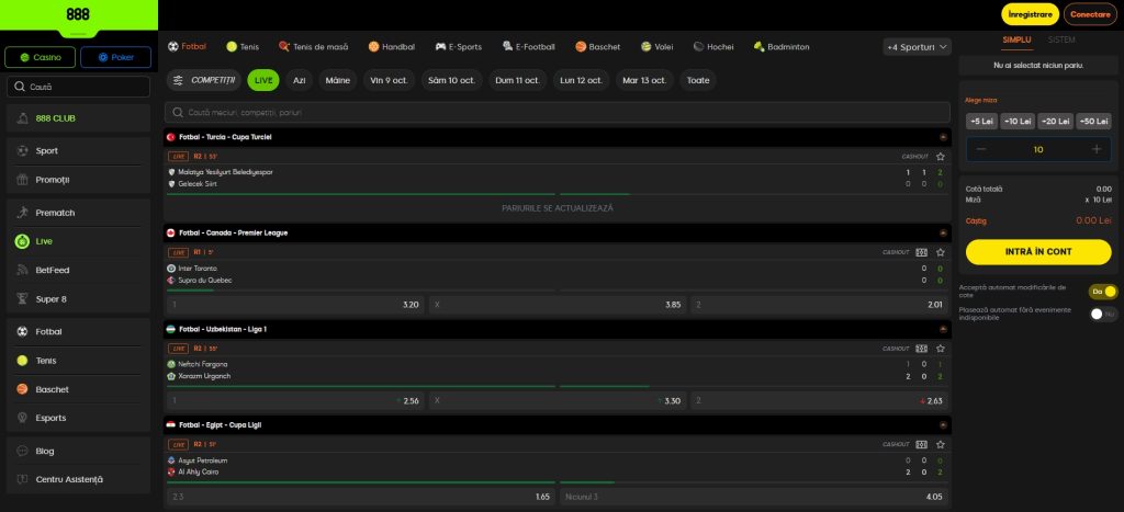 888 ro sport pariuri sportive LIVE